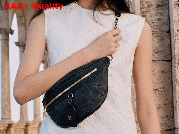 Louis Vuitton High Rrise PM Bumbag in Black Monogram Empreinte Leather M14353 Replica