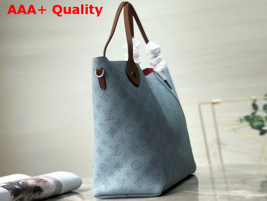 Louis Vuitton Hina MM Mahina Perforated Calf Leather Horizon Blue and Pumpkin Orange Replica