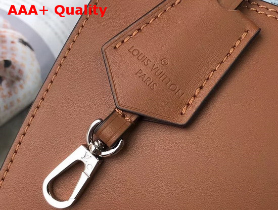 Louis Vuitton Hina MM Mahina Perforated Calf Leather Horizon Blue and Pumpkin Orange Replica
