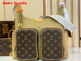 Louis Vuitton Hobo Cargo Bag in Beige Cowhide Leather and Monogram Coated Canvas M12697 Replica
