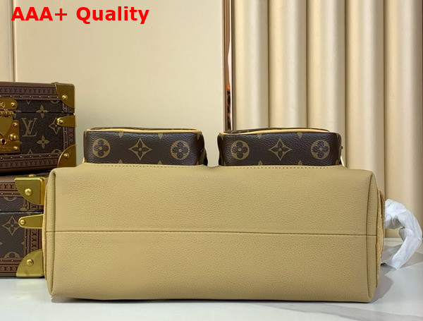 Louis Vuitton Hobo Cargo Bag in Beige Cowhide Leather and Monogram Coated Canvas M12697 Replica