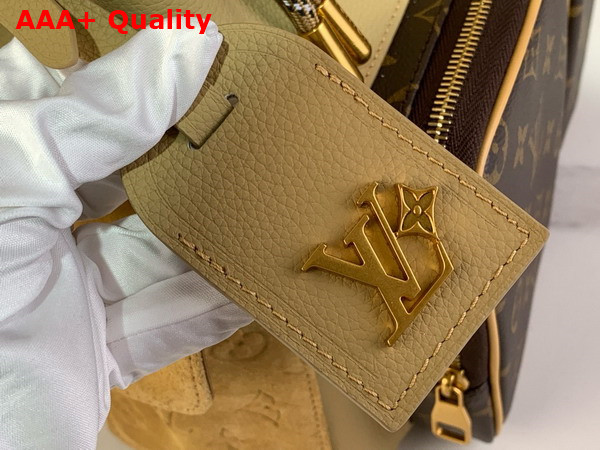 Louis Vuitton Hobo Cargo Bag in Beige Cowhide Leather and Monogram Coated Canvas M12697 Replica