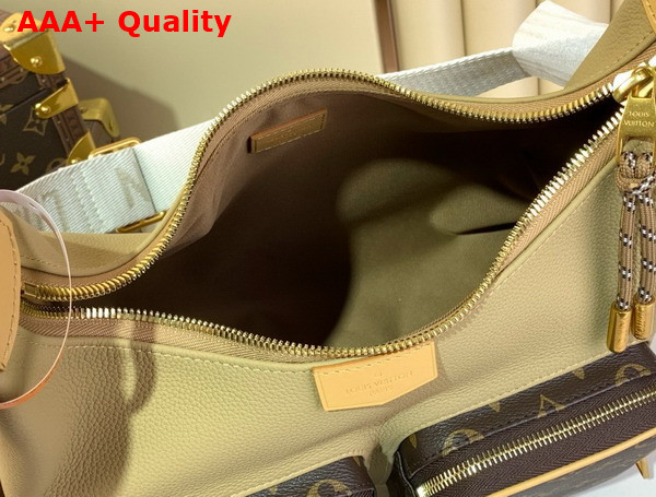 Louis Vuitton Hobo Cargo Bag in Beige Cowhide Leather and Monogram Coated Canvas M12697 Replica