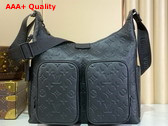 Louis Vuitton Hobo Cargo Bag in Black Monogram Shadow Embossed Calf Leather M14778 Replica