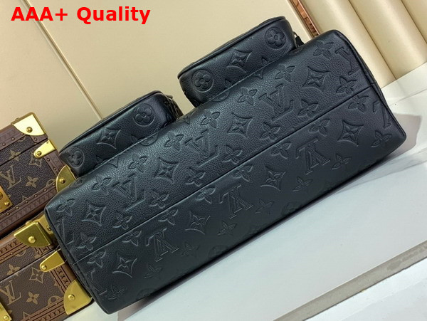 Louis Vuitton Hobo Cargo Bag in Black Monogram Shadow Embossed Calf Leather M14778 Replica