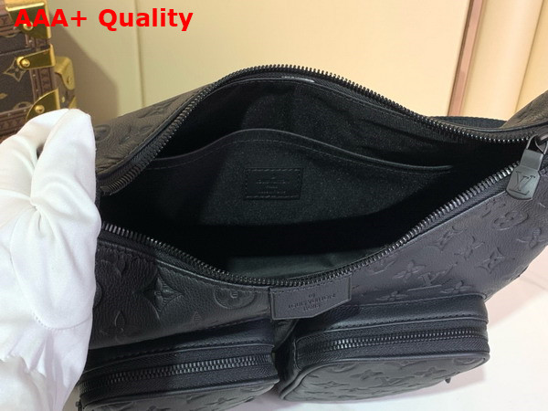 Louis Vuitton Hobo Cargo Bag in Black Monogram Shadow Embossed Calf Leather M14778 Replica