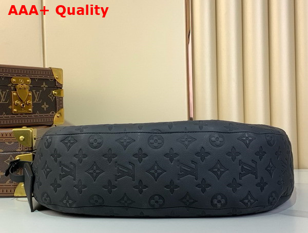 Louis Vuitton Hobo Hamac Bag Ultra Black Monogram Shadow Embossed Cowhide Leather M12850 Replica