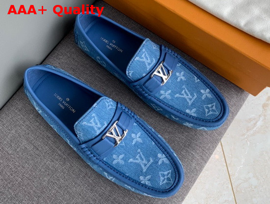 Louis Vuitton Hockenheim Mocassin Blue Monogram Denim Replica