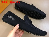 Louis Vuitton Hockenheim Mocassin Navy Blue Calf Leather Replica