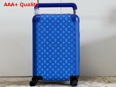 Louis Vuitton Horizon 55 Blue Monogram Coated Canvas and Taiga Cowhide Leather Replica