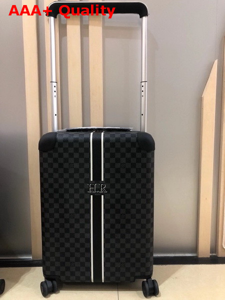 Louis Vuitton Horizon 55 Monogram Eclipse Canvas with Personalized Print Replica