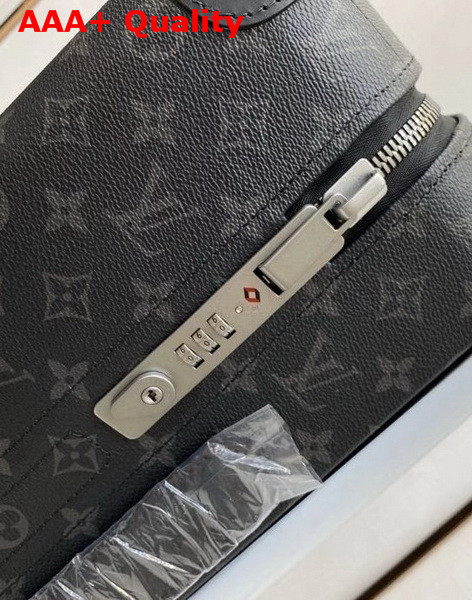 Louis Vuitton Horizon 55 Monogram Eclipse Canvas with Personalized Print Replica