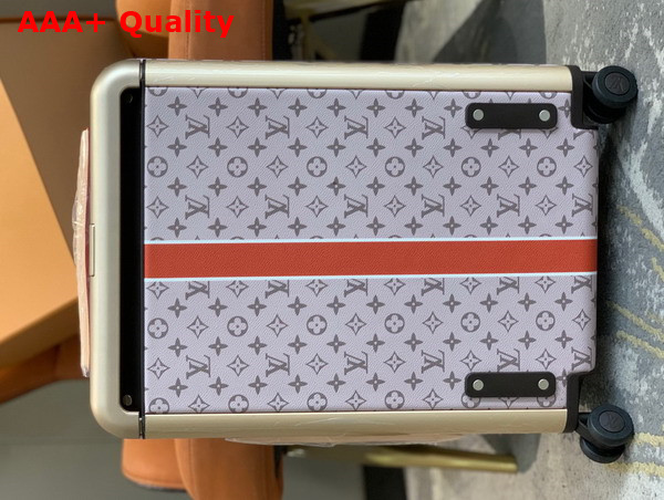 Louis Vuitton Horizon 55 Saffron Coated Canvas Features the Words Louis Vuitton Paris M10280 Replica