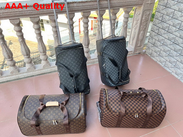 Louis Vuitton Horizon Soft Duffle 55 in Monogram Eclipse Canvas Replica