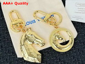 Louis Vuitton Horse Bag Charm and Key Holder in Gold Metal Replica