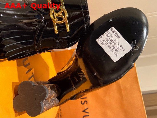 Louis Vuitton Indiana Mule in Black Patent Leather Replica