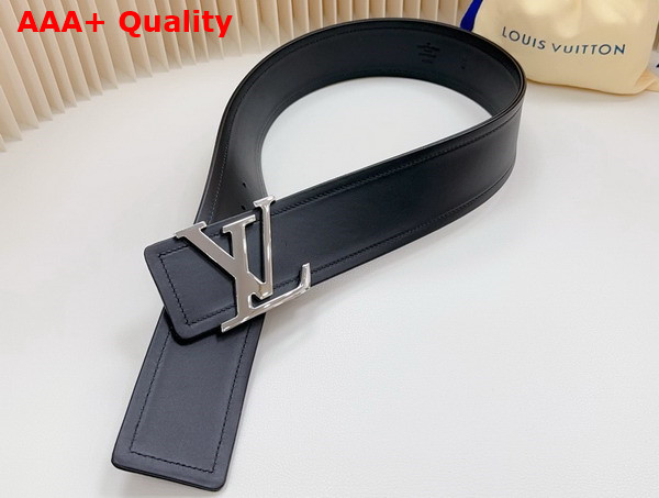 Louis Vuitton Initiales 55mm Wide Belt in Black Calfskin Replica