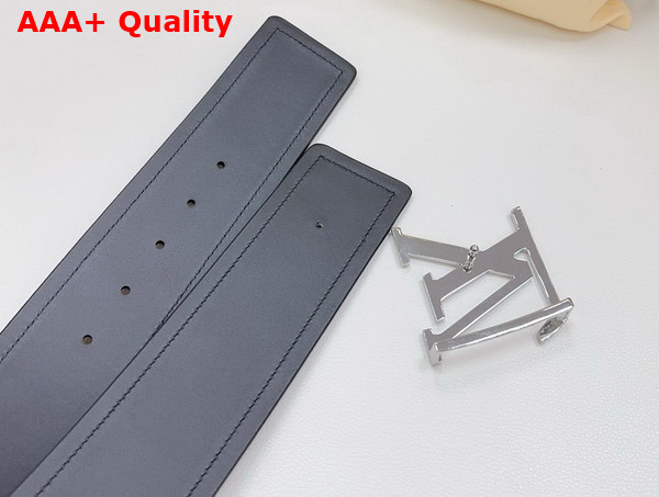 Louis Vuitton Initiales 55mm Wide Belt in Black Calfskin Replica