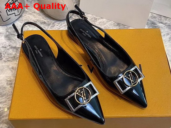 Louis Vuitton Insider Flat Ballerina Noir Patent Calf Leather 1A672B Replica