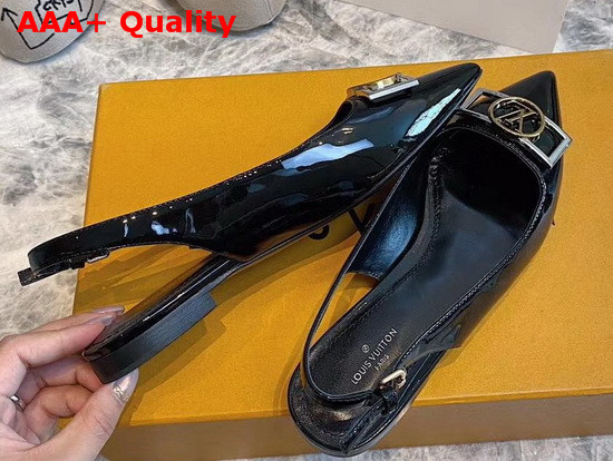 Louis Vuitton Insider Flat Ballerina Noir Patent Calf Leather 1A672B Replica