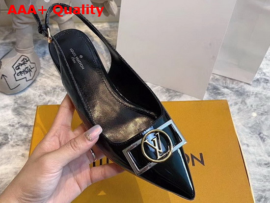 Louis Vuitton Insider Flat Ballerina Noir Patent Calf Leather 1A672B Replica