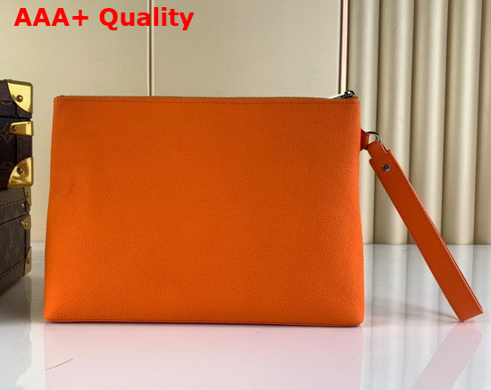 Louis Vuitton Ipad Pouch Orange Grained Calf Leather Replica