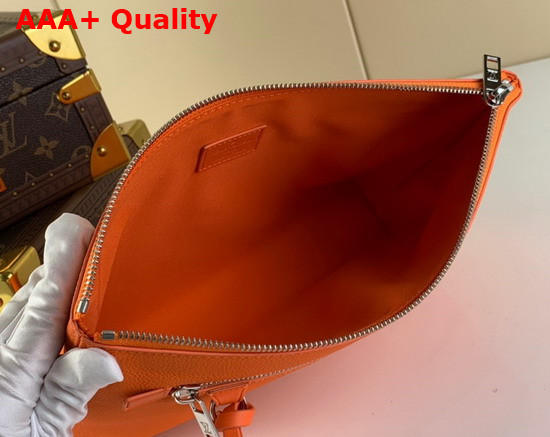 Louis Vuitton Ipad Pouch Orange Grained Calf Leather Replica