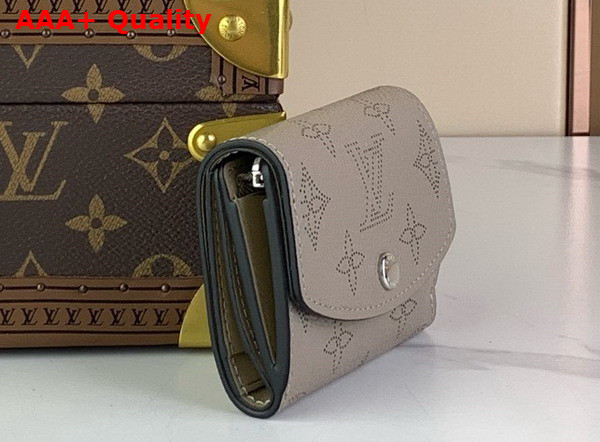 Louis Vuitton Iris XS Wallet in Galet Gray Mahina Perforated Calf Leather M82437 Replica