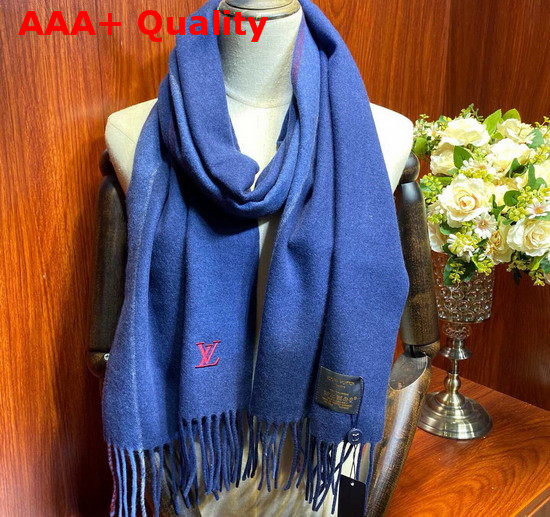 Louis Vuitton Jhelam Scarf in Blue Cashmere Replica