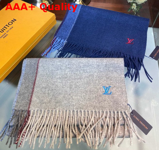 Louis Vuitton Jhelam Scarf in Blue Cashmere Replica