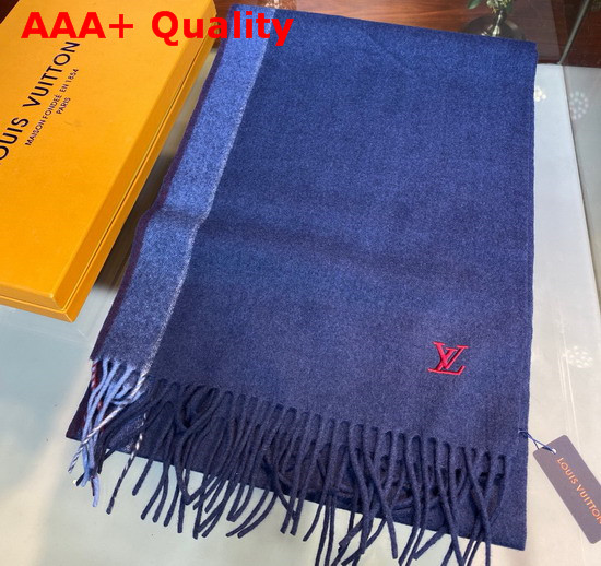 Louis Vuitton Jhelam Scarf in Blue Cashmere Replica