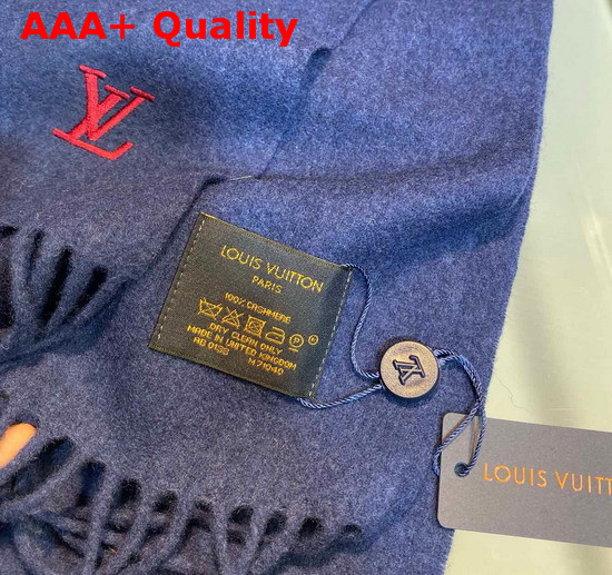 Louis Vuitton Jhelam Scarf in Blue Cashmere Replica