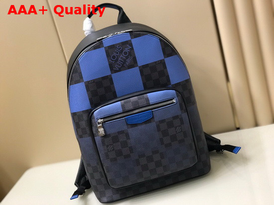 Louis Vuitton Josh Backpack Blue Damier Graphite Giant Coated Canvas N40402 Replica