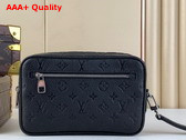 Louis Vuitton Kasai Clutch in Black Monogram Empreinte Leather Replica