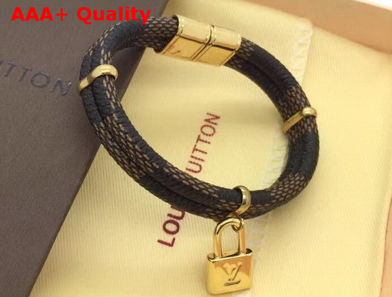 Louis Vuitton Keep It Twice Damier Ebene Canvas Bracelet Replica