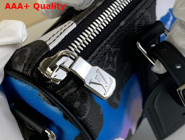 Louis Vuitton Keepall 25 Blue and Purple Sunrise Monogram Eclipse Coated Canvas M21430 Replica
