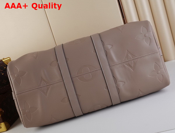Louis Vuitton Keepall 45 Tourterelle Monogram Empreinte Giant Leather M46114 Replica