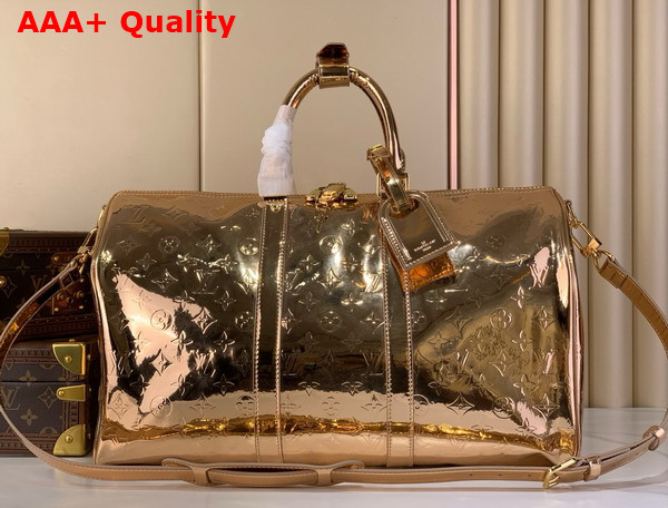 Louis Vuitton Keepall 45 in Copper Monogram Miroir Coated Canvas M26463 Replica