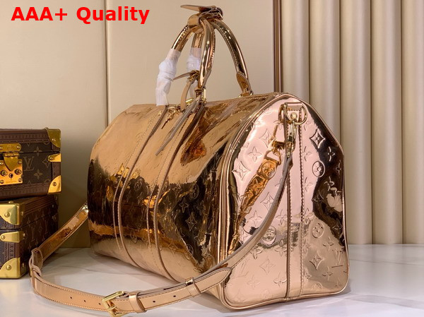 Louis Vuitton Keepall 45 in Copper Monogram Miroir Coated Canvas M26463 Replica