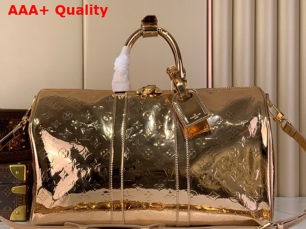 Louis Vuitton Keepall 45 in Copper Monogram Miroir Coated Canvas M26463 Replica