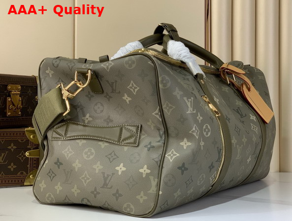 Louis Vuitton Keepall 50 Backpack Khaki Green Monogram Surplus Coated Canvas M26964 Replica