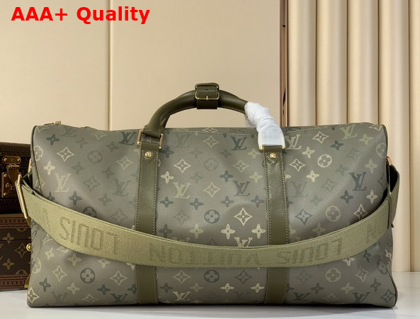 Louis Vuitton Keepall 50 Backpack Khaki Green Monogram Surplus Coated Canvas M26964 Replica