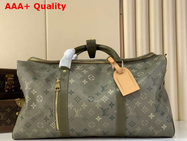 Louis Vuitton Keepall 50 Backpack Khaki Green Monogram Surplus Coated Canvas M26964 Replica