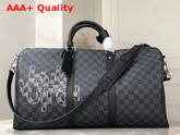 Louis Vuitton Keepall 50 Bandouliere Gris N40264 Replica