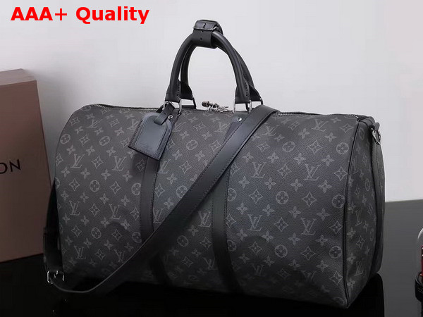 Louis Vuitton Keepall 50 Bandouliere Monogram Eclipse Replica