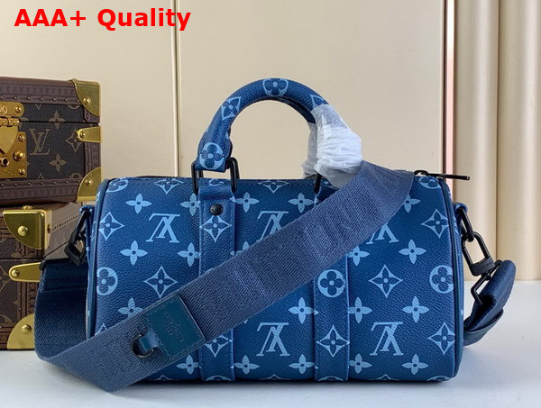 Louis Vuitton Keepall Bandouliere 25 Bag in Atlantic Blue Monogram Coated Canvas M46803 Replica