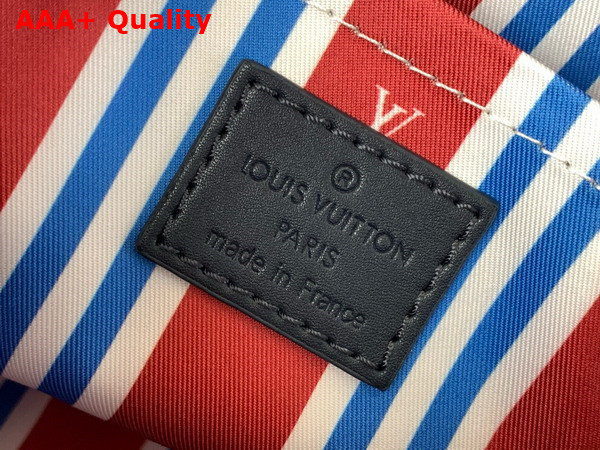 Louis Vuitton Keepall Bandouliere 25 Bag in Blue Monogram Heritage Coated Canvas M14681 Replica