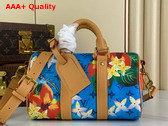 Louis Vuitton Keepall Bandouliere 25 Bag in Bright Blue Monogram Surfin Coated Canvas M24999 Replica