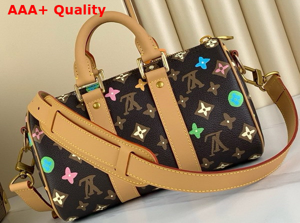Louis Vuitton Keepall Bandouliere 25 Bag in Chocolate Monogram Craggy Coated Canvas M24849 Replica