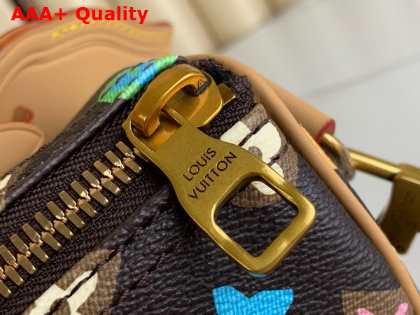 Louis Vuitton Keepall Bandouliere 25 Bag in Chocolate Monogram Craggy Coated Canvas M24849 Replica